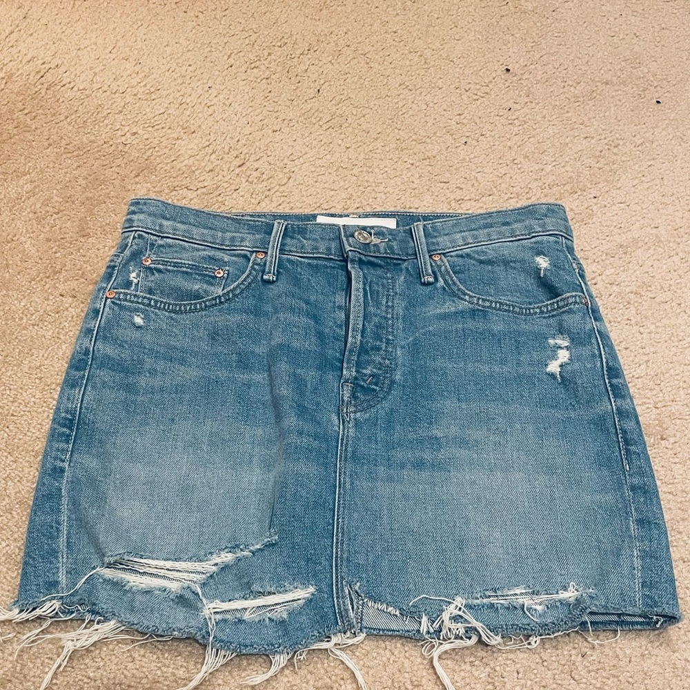 MOTHER Denim button fly skirt